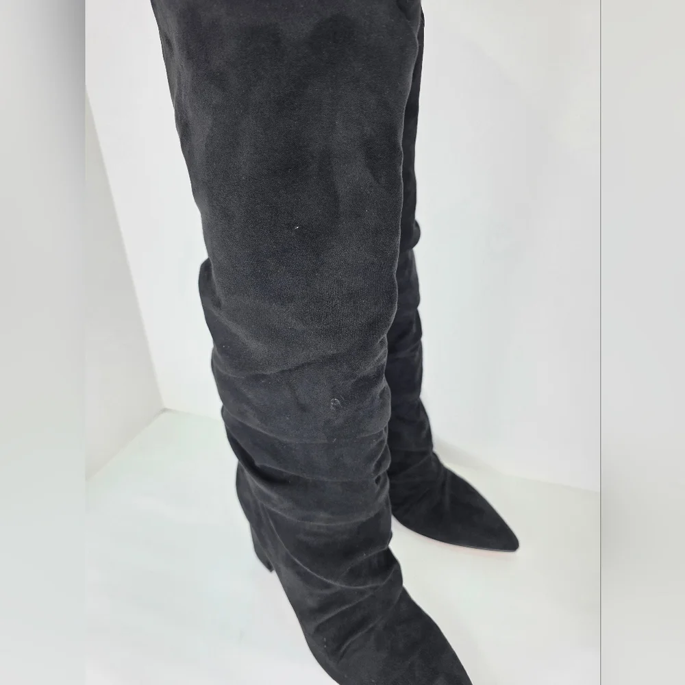 Marc Fisher Fadwa Fadora Slouchy Layered Pointed Block Boot Heel Women's Size 8M